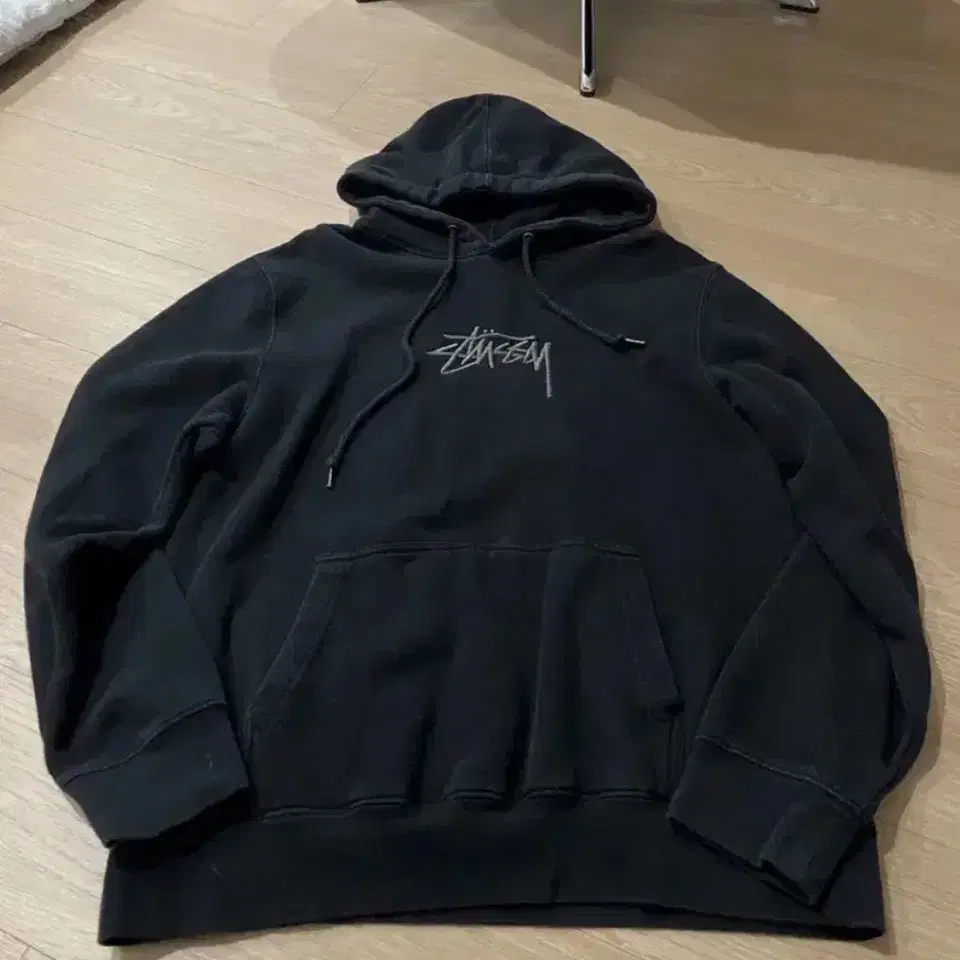 Stussy 스투시 후드 블랙 스투시 스탁로고