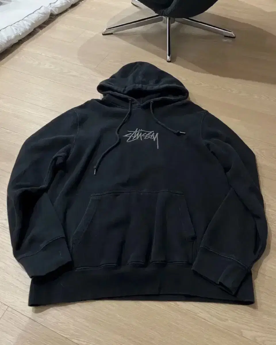 Stussy 스투시 후드 블랙 스투시 스탁로고