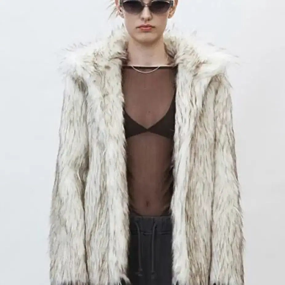 커렌트 HEAVY MIX FUR JACKET