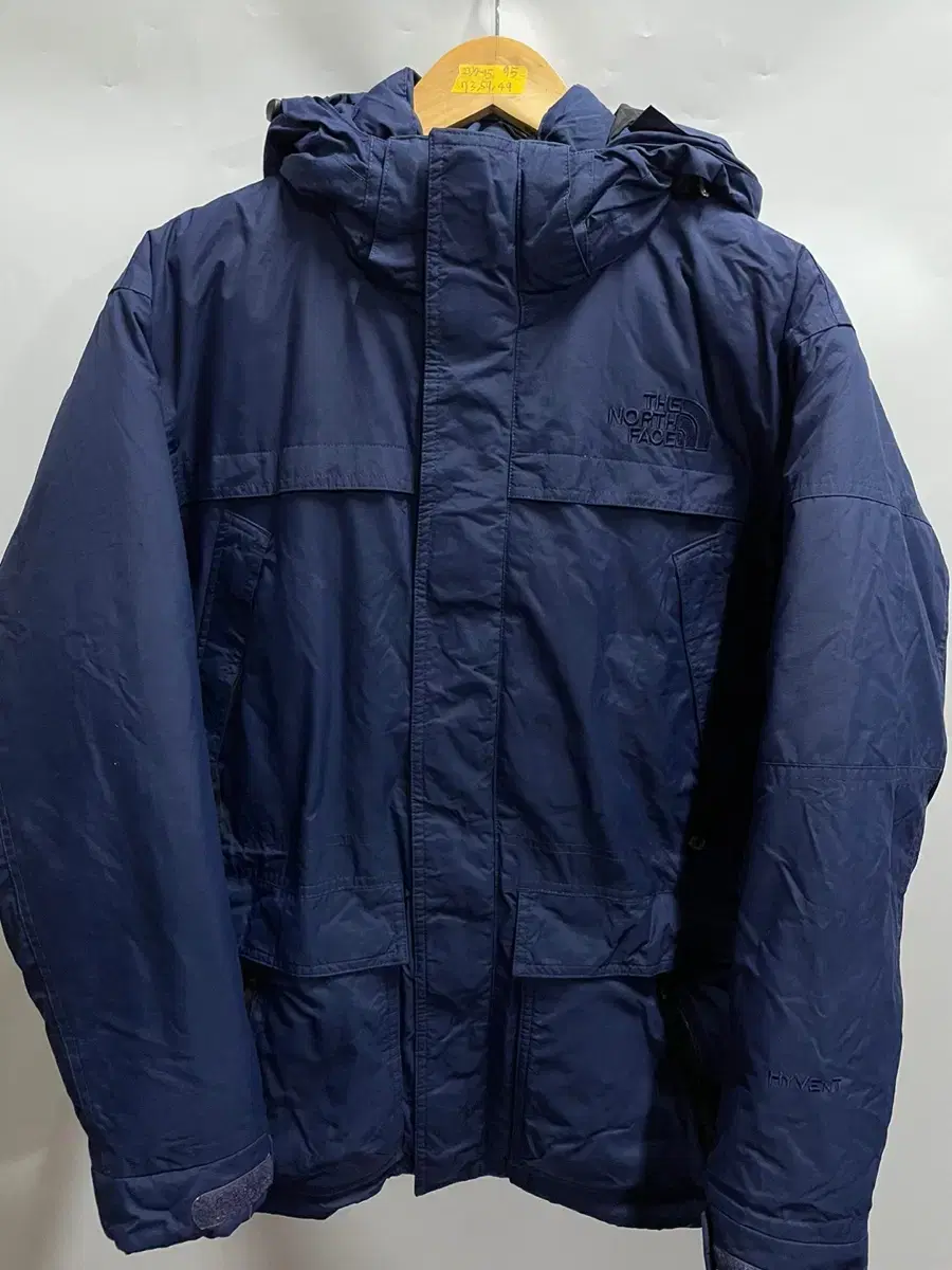 [Genuine/M] The North Face Goose Down Navy Pocketed Puffer