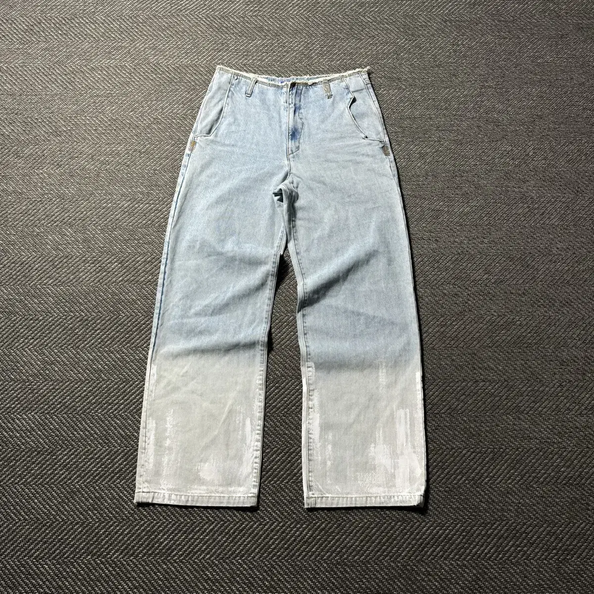 20s Errors Painting Light Blue Wide Denim Pants ADER 3