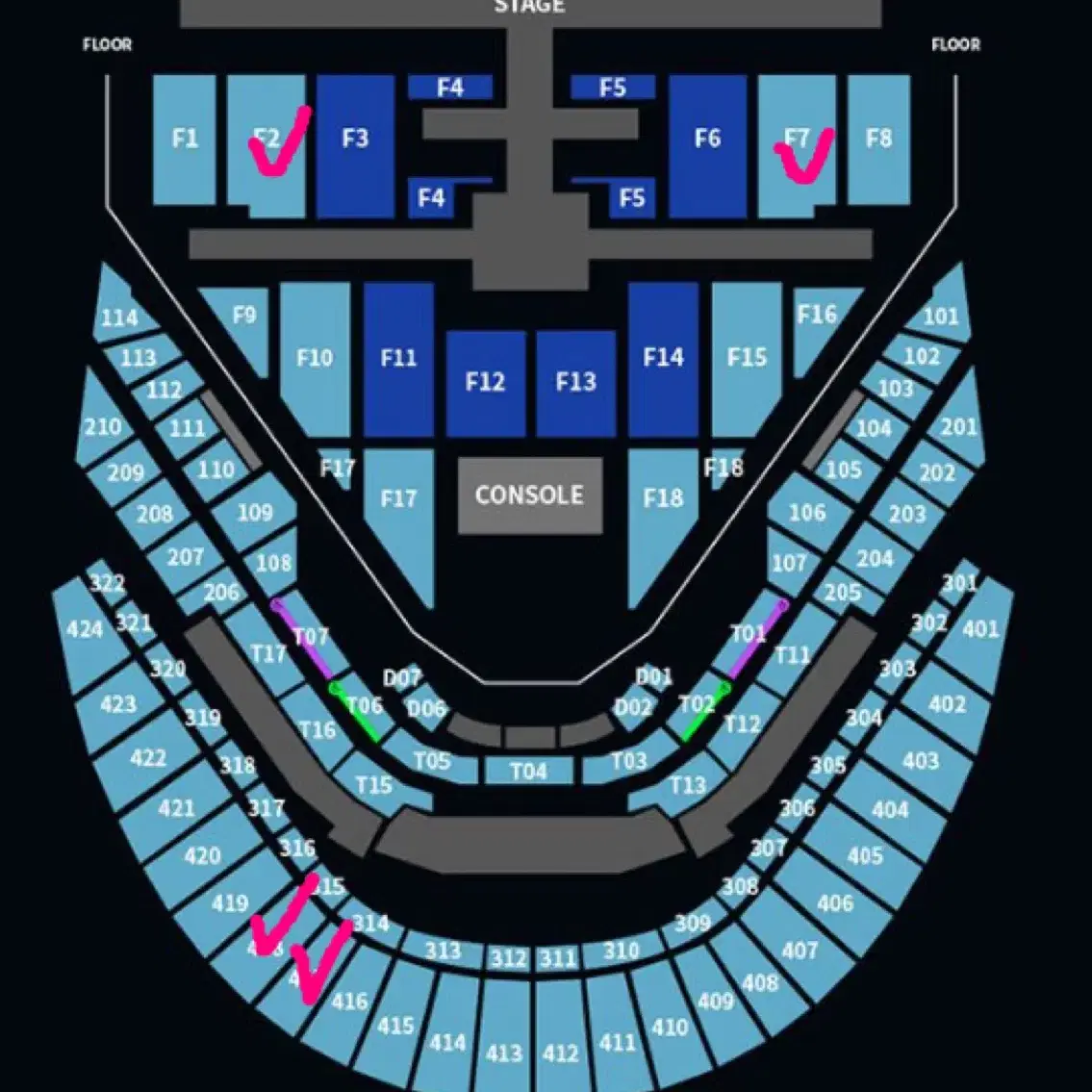 NCT127 콘서트 고척돔 첫콘 중콘 2연석 단석 자리많음