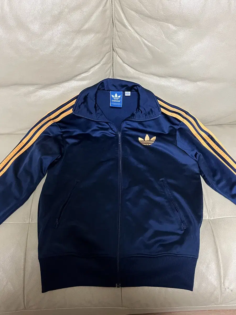 Adidas Jersey Track Top Firebird Orange Navy Orange