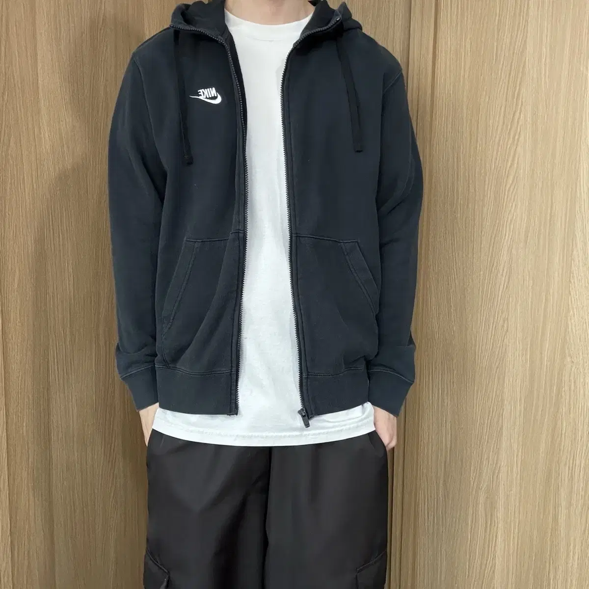 만원샵 nike new futura overfit hoodie zip up L