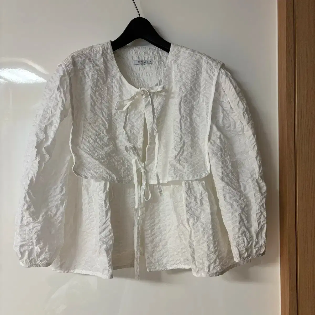 바나나제이 리플 가디건 지지미 리본 블라우스 자켓 | 브랜드 중고거래 플랫폼, 번개장터
