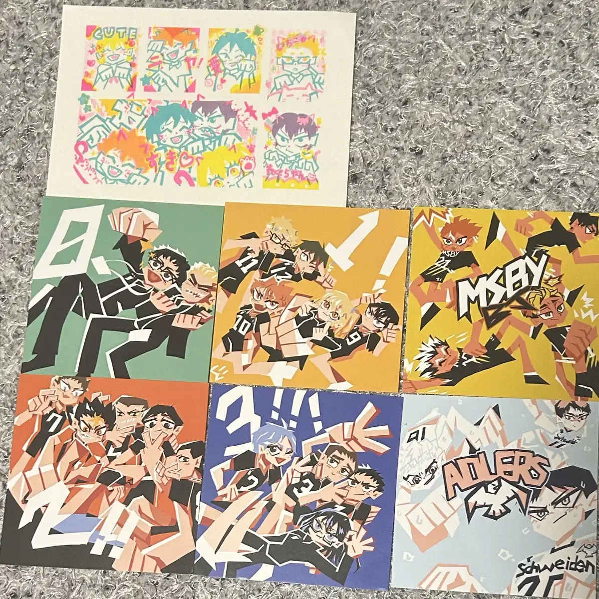 Haikyuu Karasuno Black Jackal Adlers Postcard