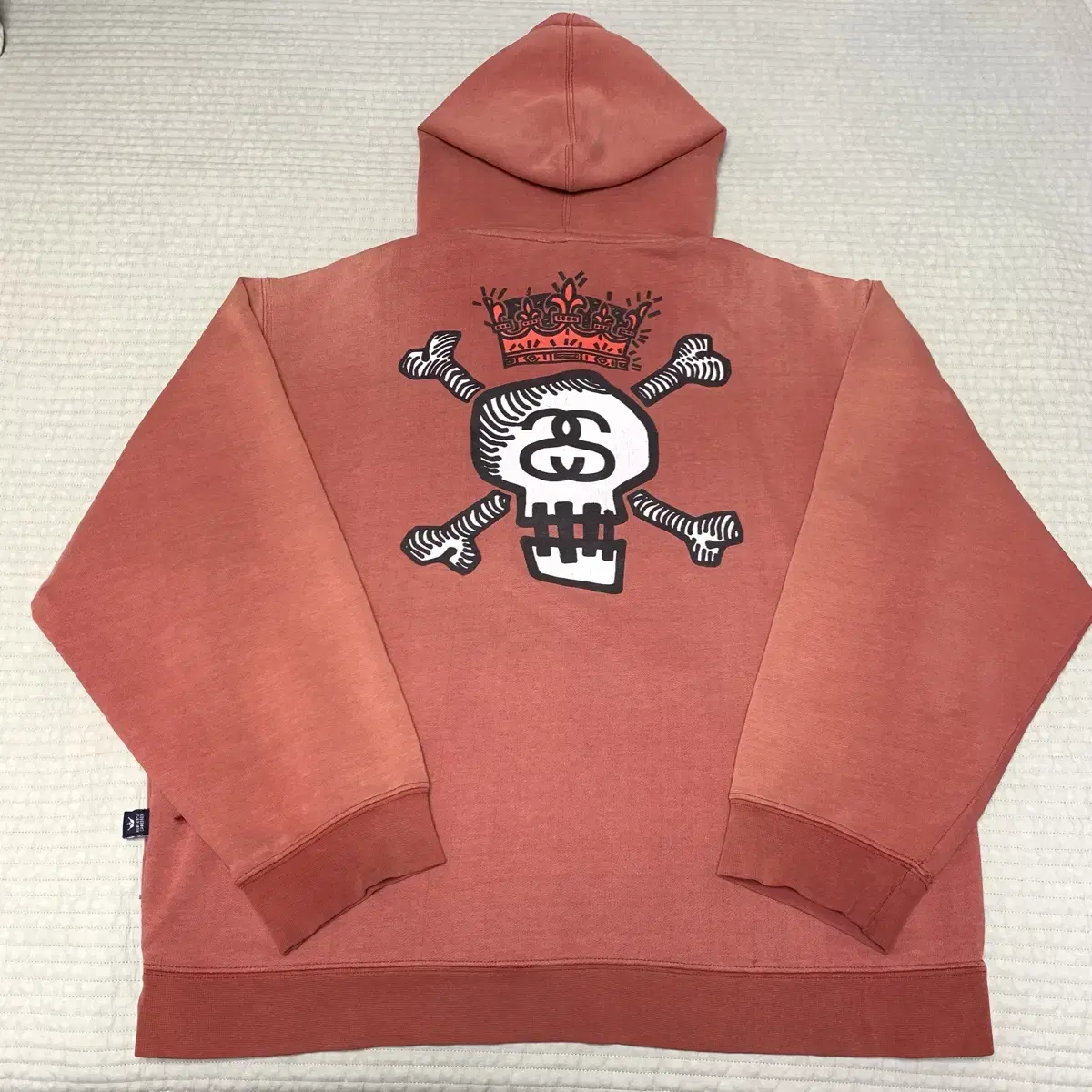 [XL] 90s Vintage Stussy Hoodie Sunfade Pink