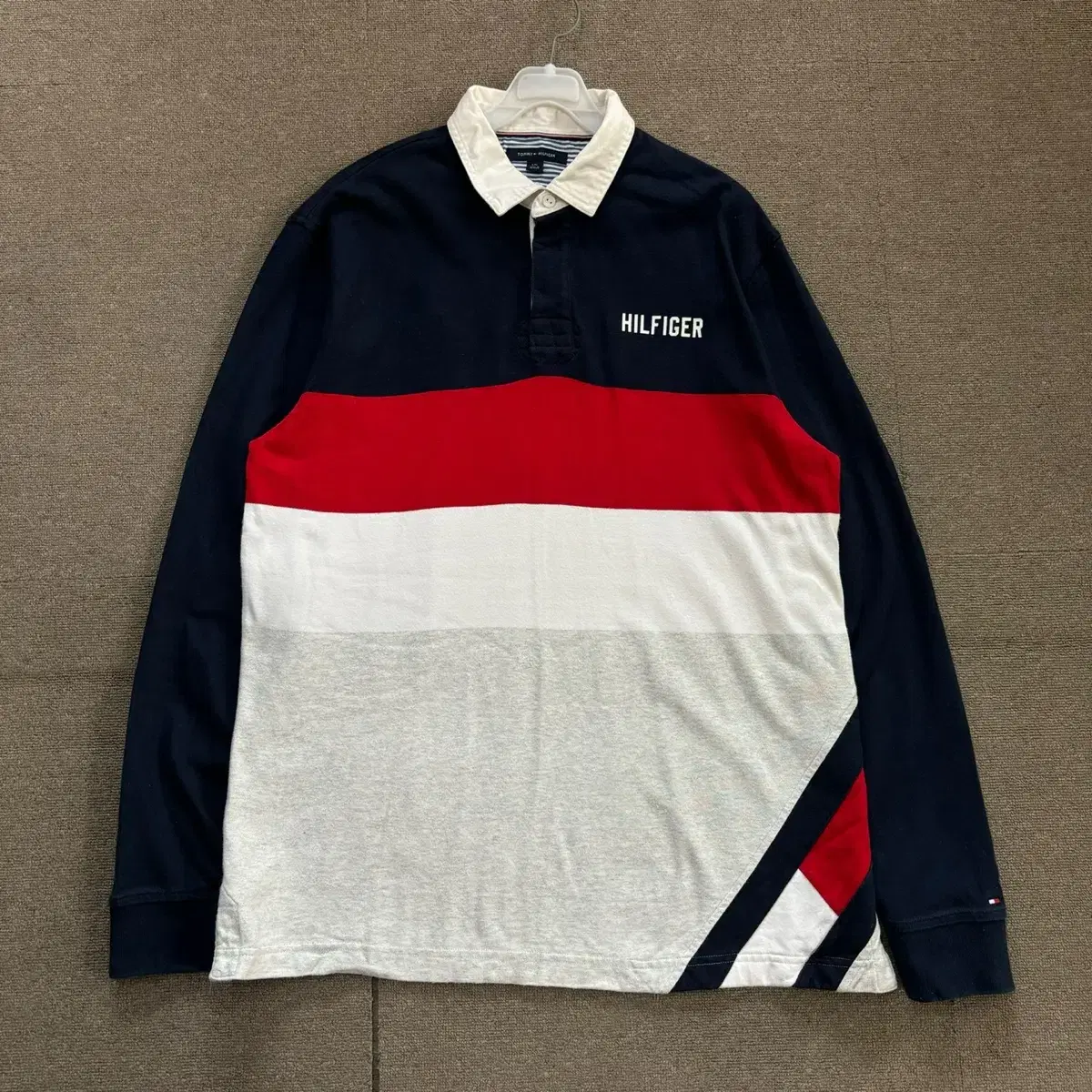 Tommy Hilfiger Logo Overfit Rugby Tee L