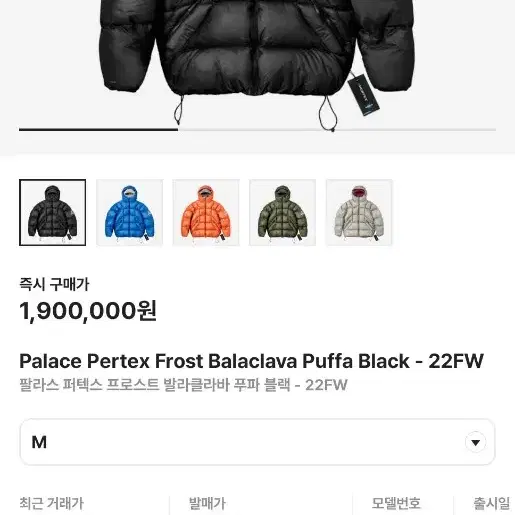 팔라스 바클라바 푸퍼패딩 22fw 블랙