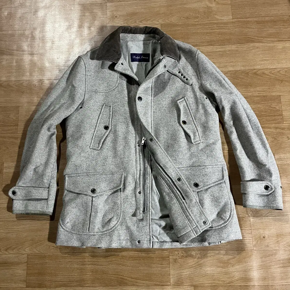 [110] Ralph Lauren Purple Belle Cashmere100 Herringbone Hunting Jacket