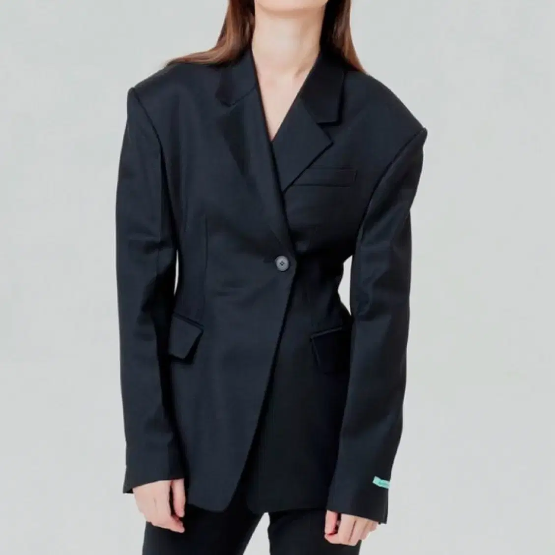 인스턴트펑크 hourglass wool-blend jacket