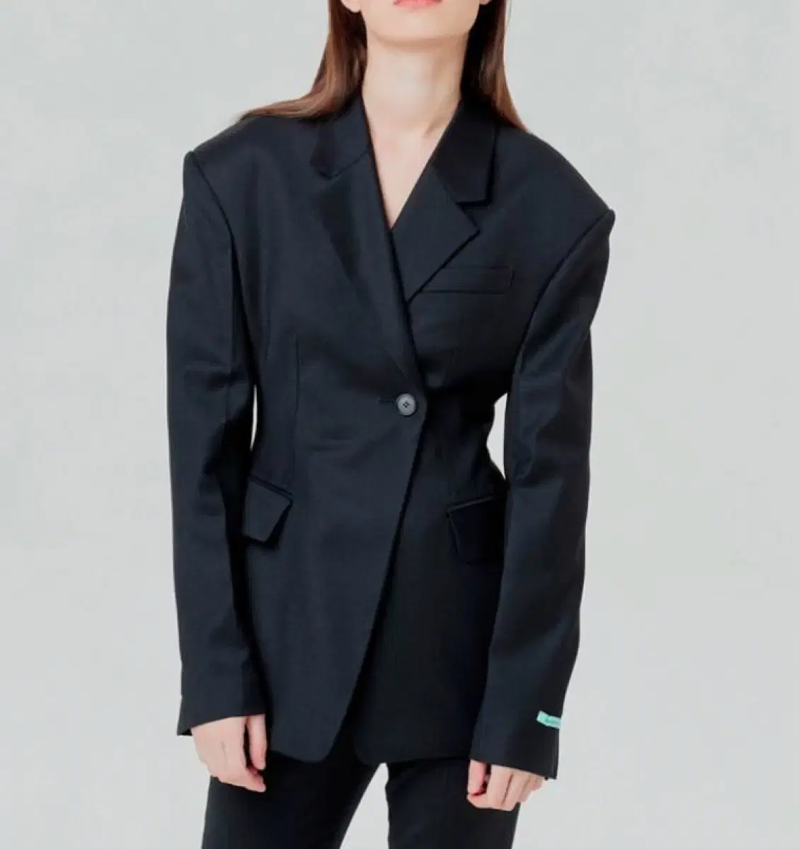 인스턴트펑크 hourglass wool-blend jacket