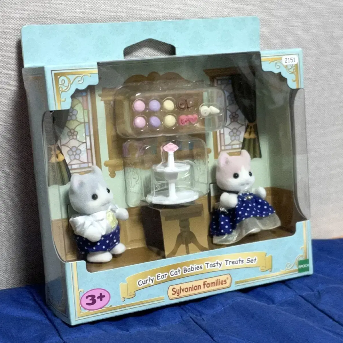 Sylvanian CurlMimi Neko Kalmimi Neko American Curl Cat Upright Baby Set