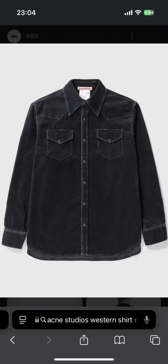 Arcane Studios Western Shirt in Corduroy