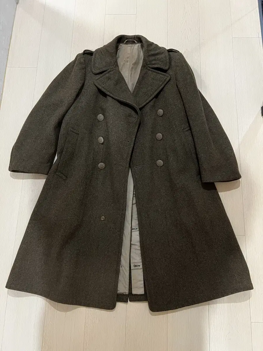 1943 Original US Army Wool Coat 36S (100) Vintage Trench Balmacan