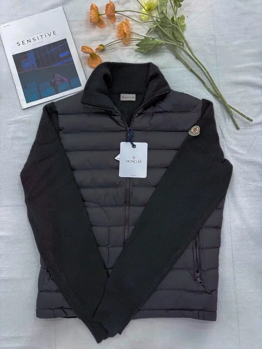 Moncler Black Wool Knit Padding