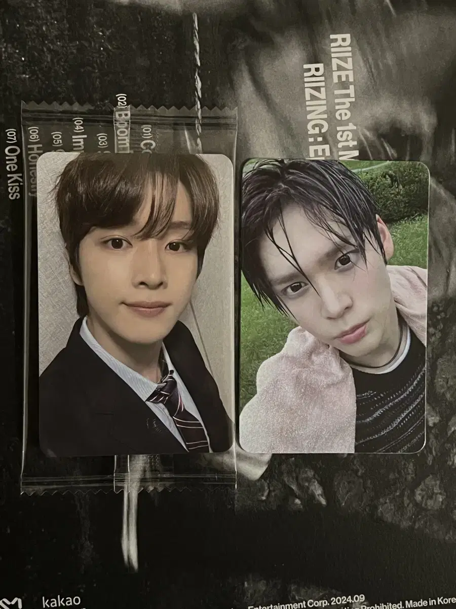 Rize sungchan School Uniform Photocard, eunseok Epilogue album Photocard