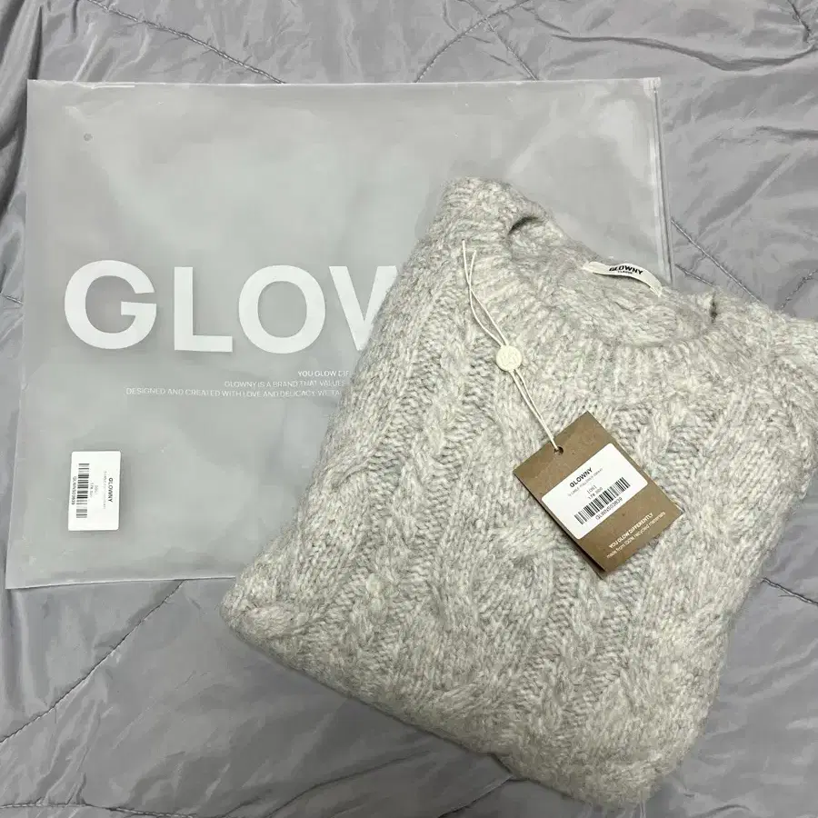 Glowny G cable pullover gray 글로니 풀오버 니트