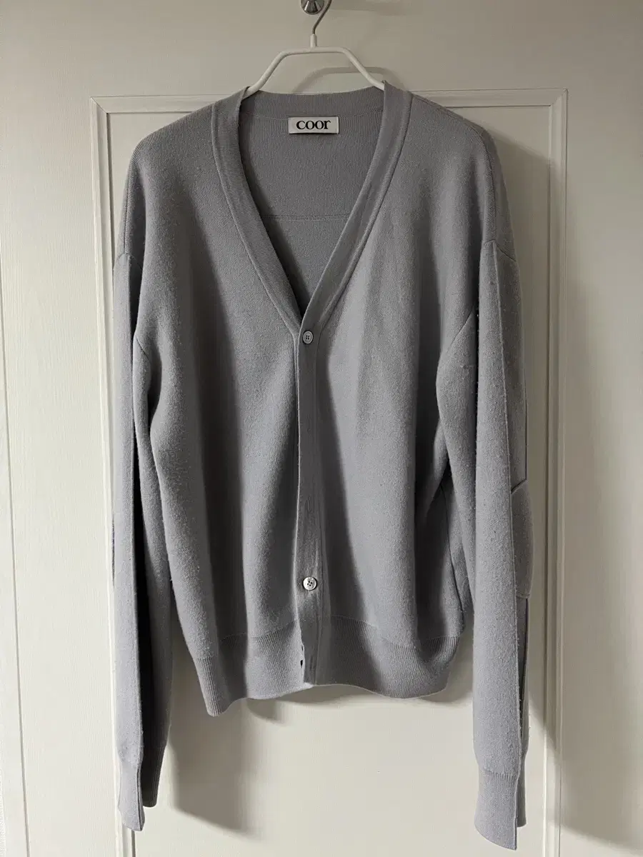 Coarse wool overfit cardigan gray size L