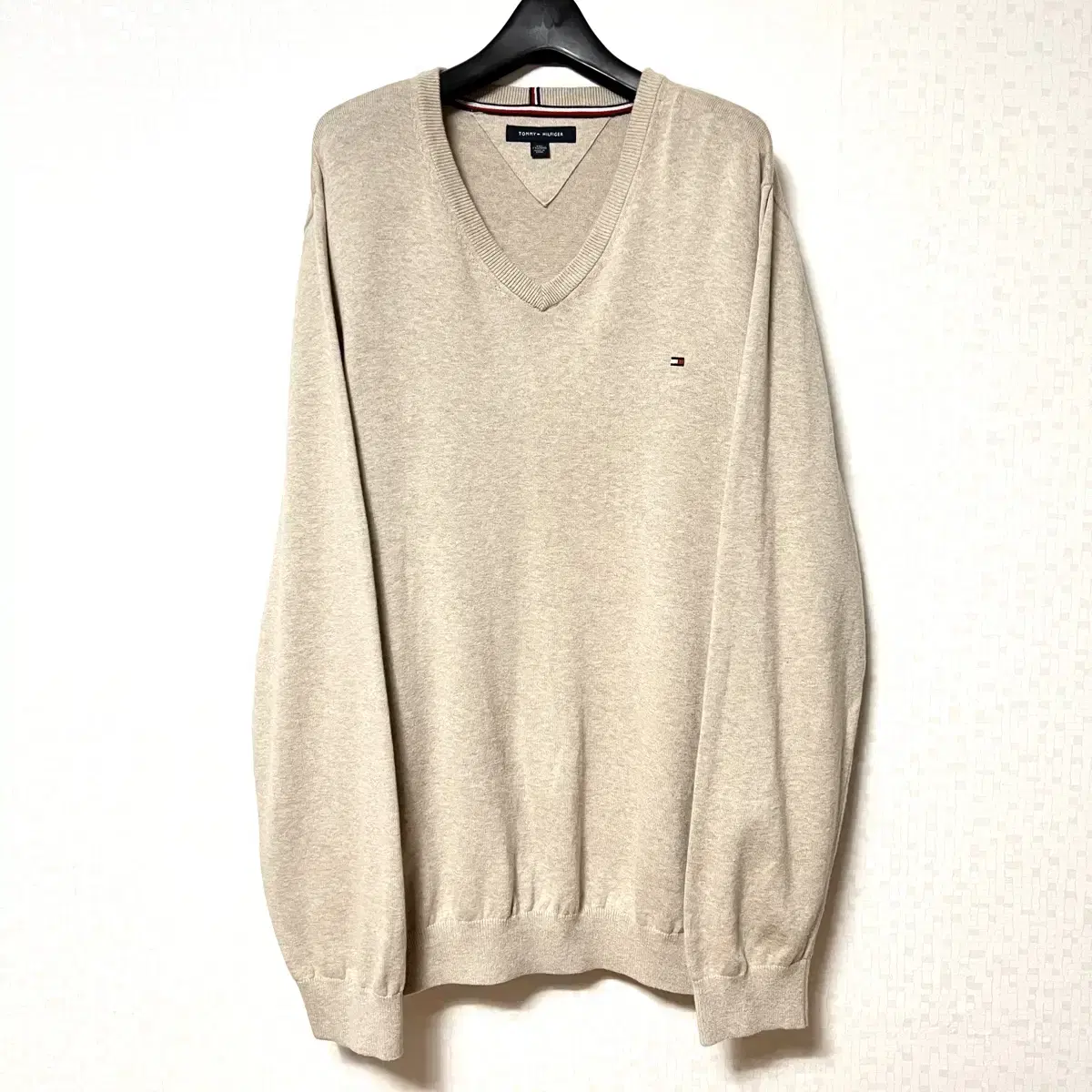 [XXL,110]Tommy Hilfiger V-neck knit beige Tommy