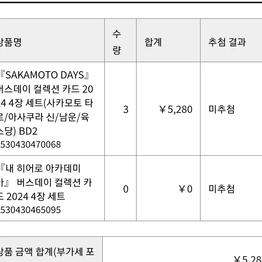 마감)))사카모토데이즈 버스데이컬렉션카드 생일카드 점프샵한정 공구