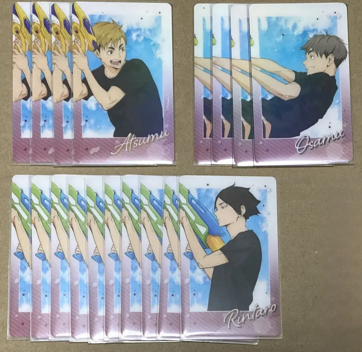 Haikyuu Water Play hologram kard Inarizaki Miya Atsumu Osamusuna