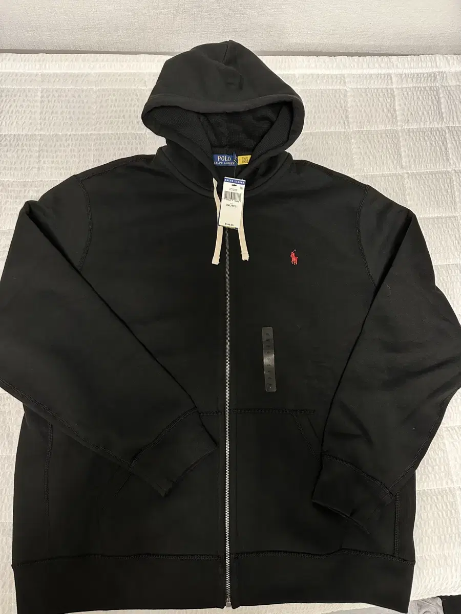 [XXL] Polo Hoodie Zip-Up Black