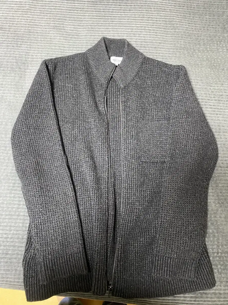 Kolon Series Wool Knit Cardigan Gray Genuine