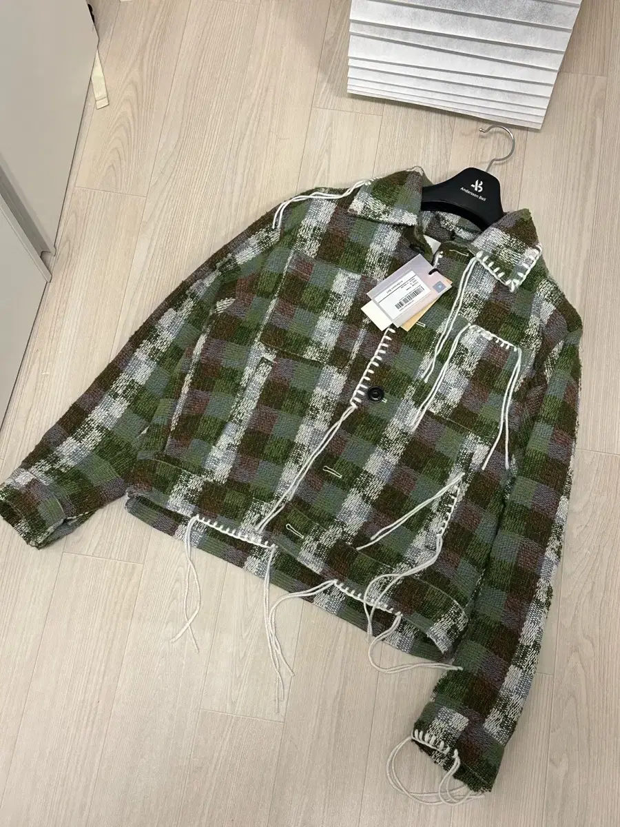 [NEW]ANDERSON BELLE Canary Check Work Jacket AWA513M(GREEN) S 사이