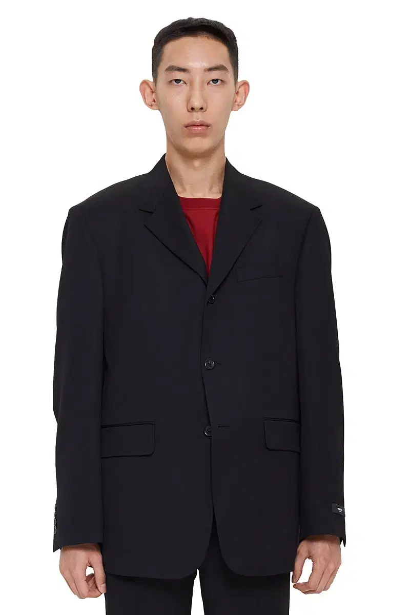 [M] MNGU 19SS 3-button oversized jacket black