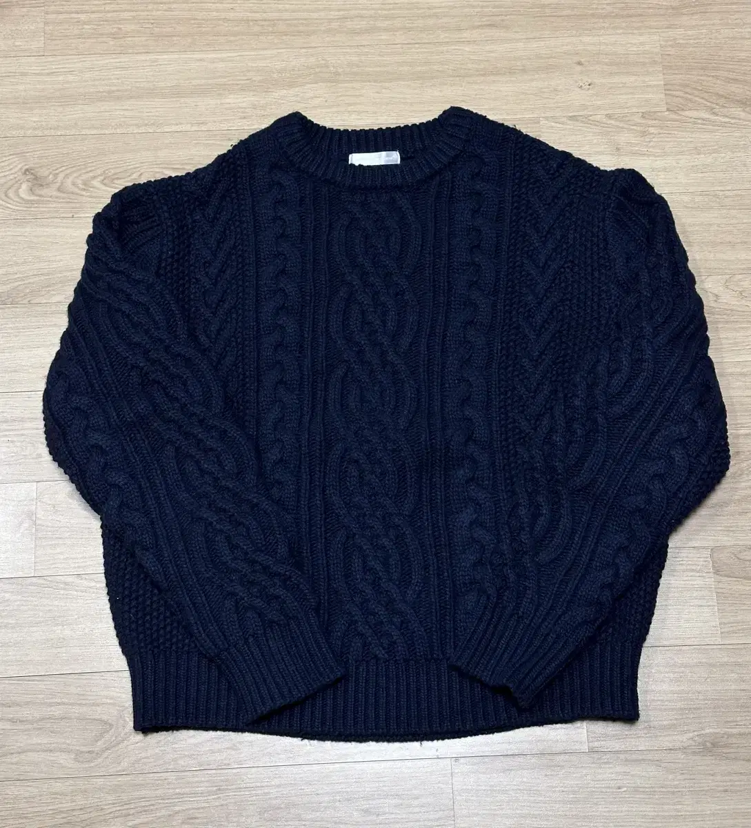 Wallswale Movement Heavy Cable Sweater Navy 2 sizes