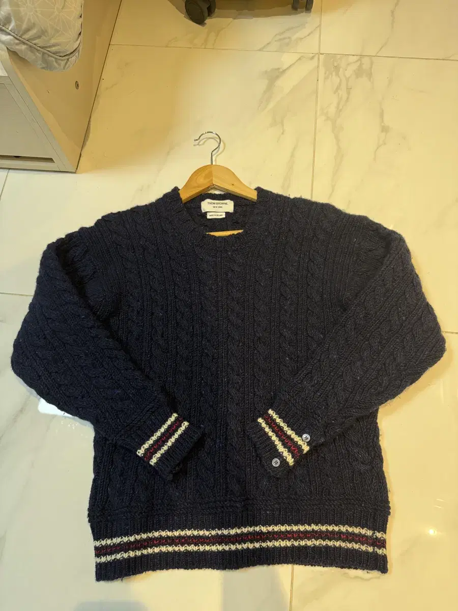 Thom Browne Classic aran Cable Crewneck Knit 3