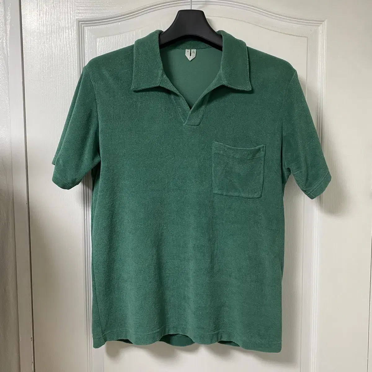 Arquette Cotton Towel Polo Shirt Green M