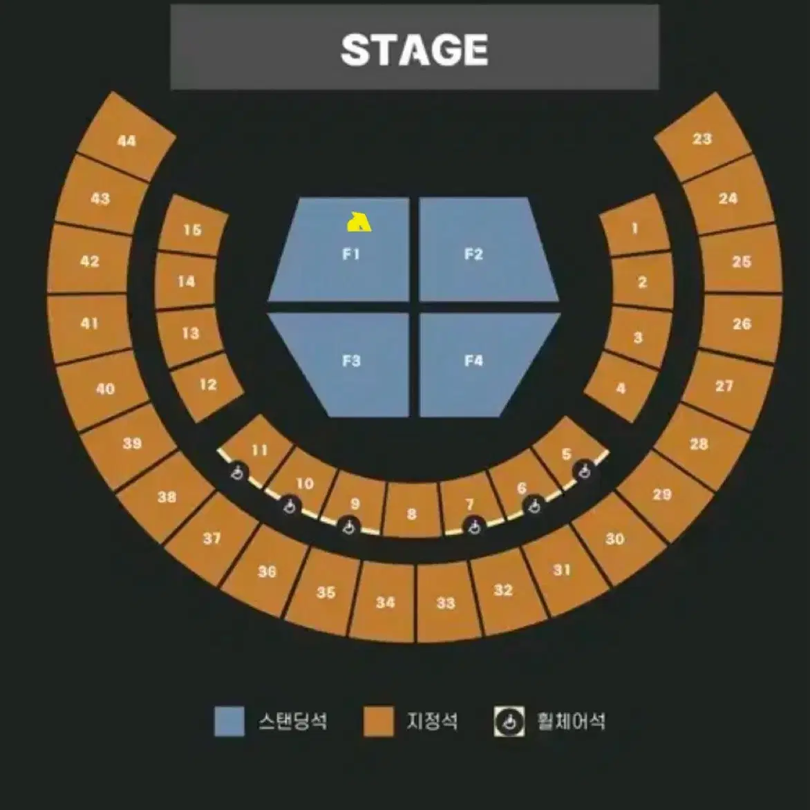 5.4 일 유우리 내한 콘서트 스탠딩 F1 A구역 티켓 200번대 22N