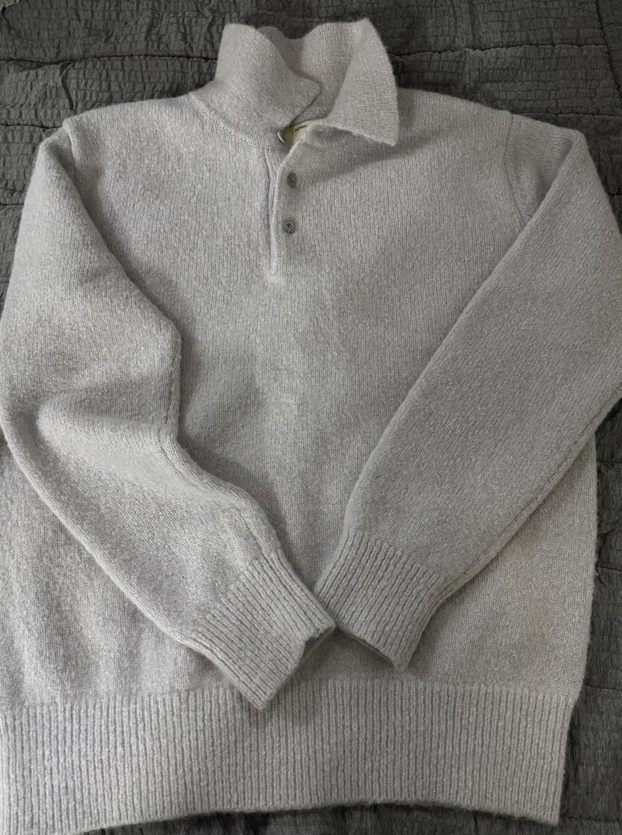 Pottery Comfort Polo Knit Silver 1-Size