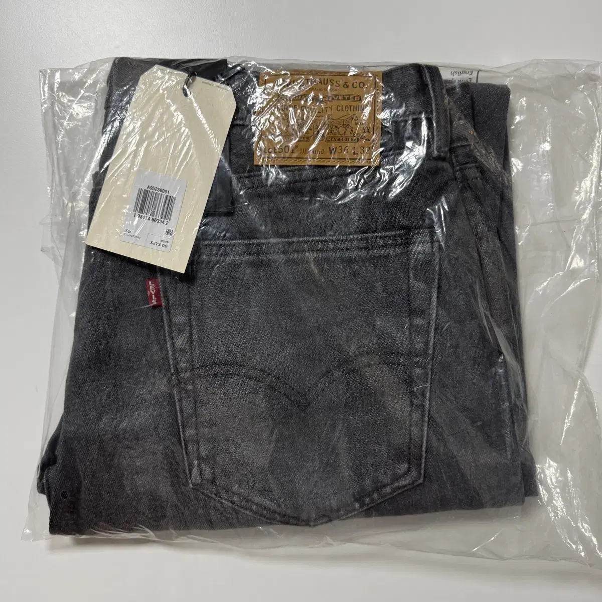 Levi's x JJJJOUND Collaboration 501 Dark Grey 36x32