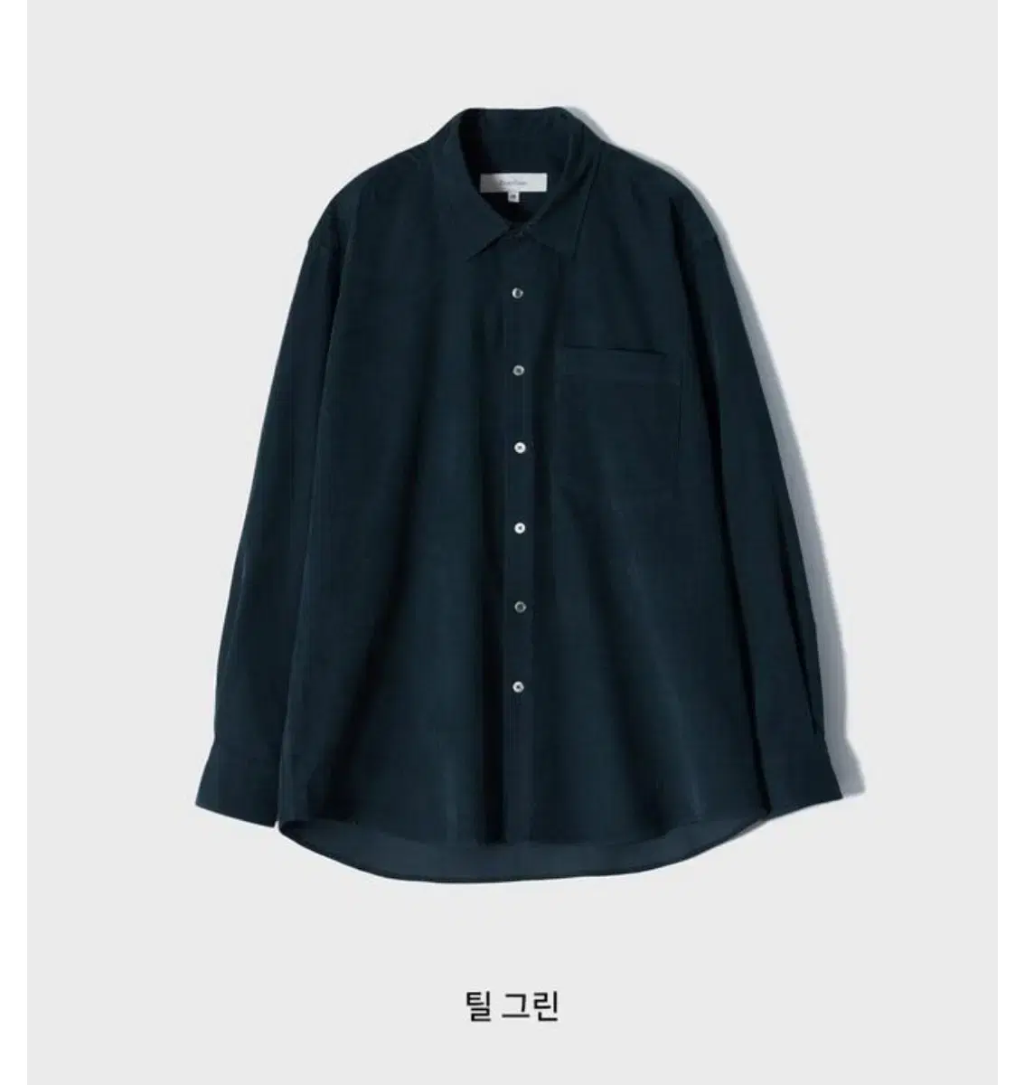 [48]First Floor Corduroy Shirt Teal Green