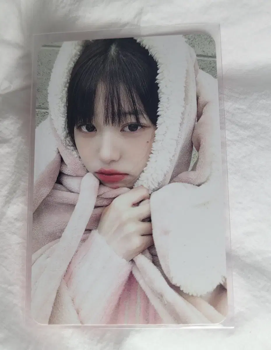 official goods))ive jang wonyoung bunny blanket makestar photocard