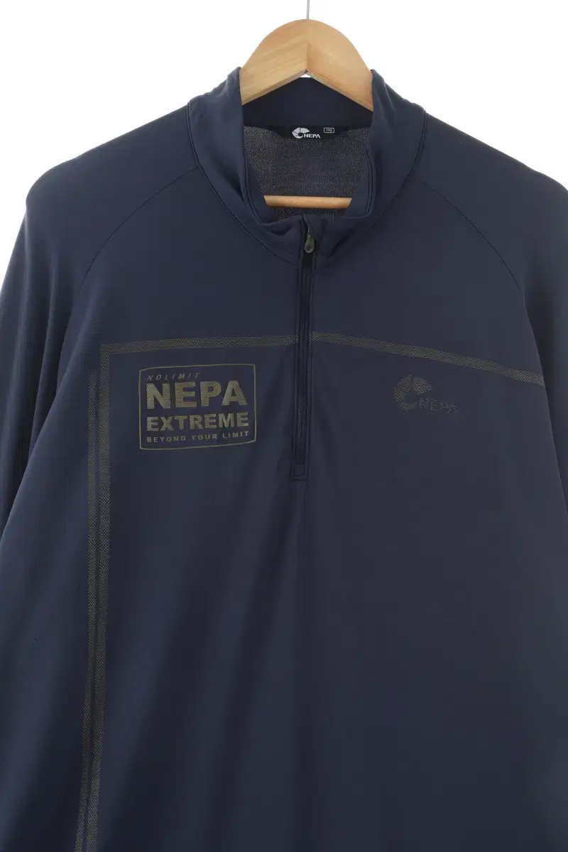 (2XL) Nepa kara Long Sleeve T-Shirt Big Size Navy Old School-10466