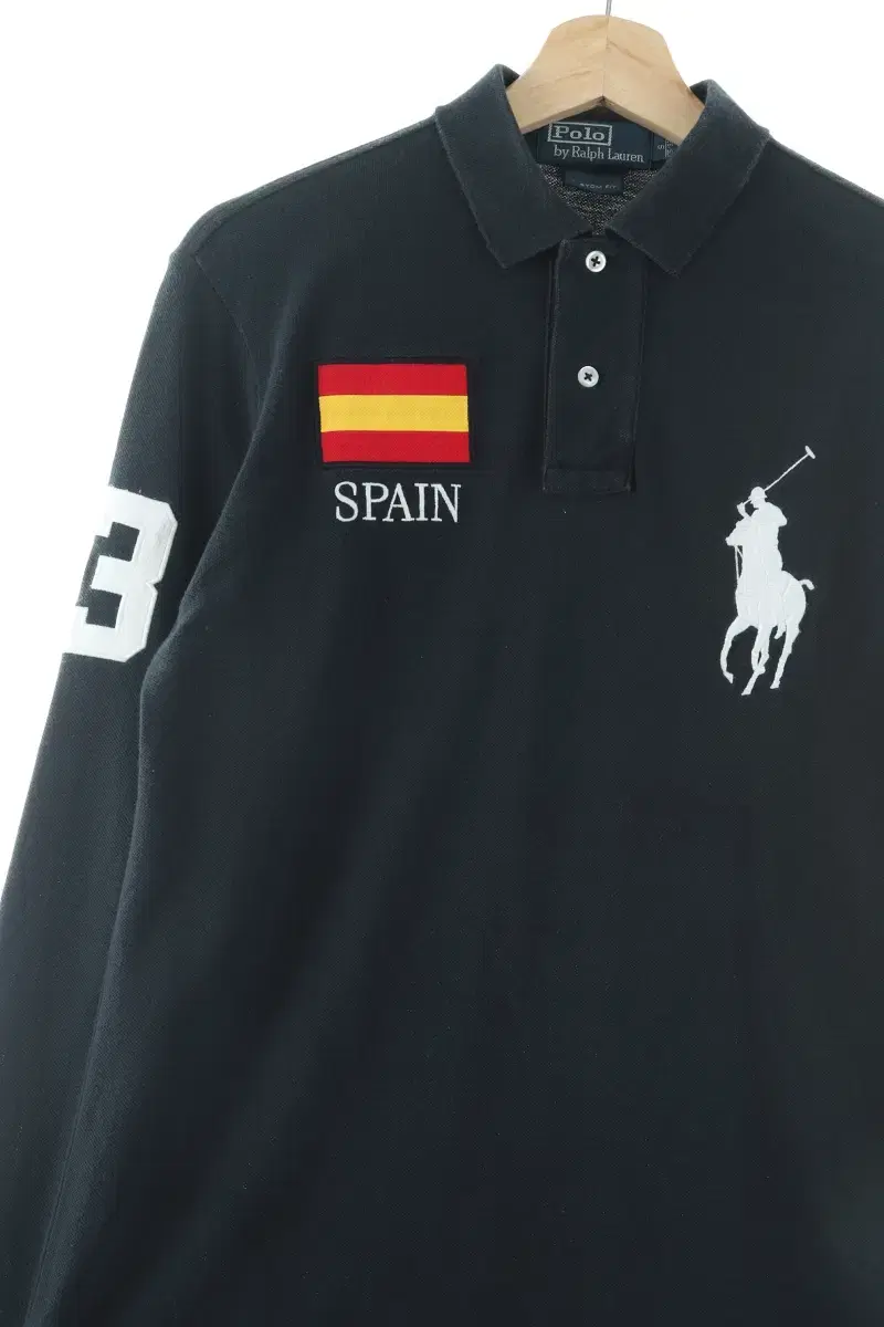 (S) Polo Ralph Lauren kara Long Sleeve T-Shirt Rugby Spain Big Logo-10484