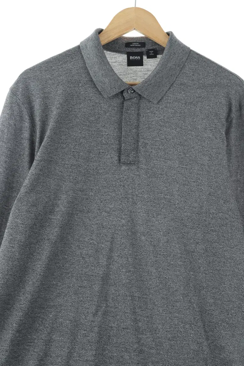 (2XL) Hugo Boss kara Long Sleeve T-Shirt Big Size Gray Old School-10490