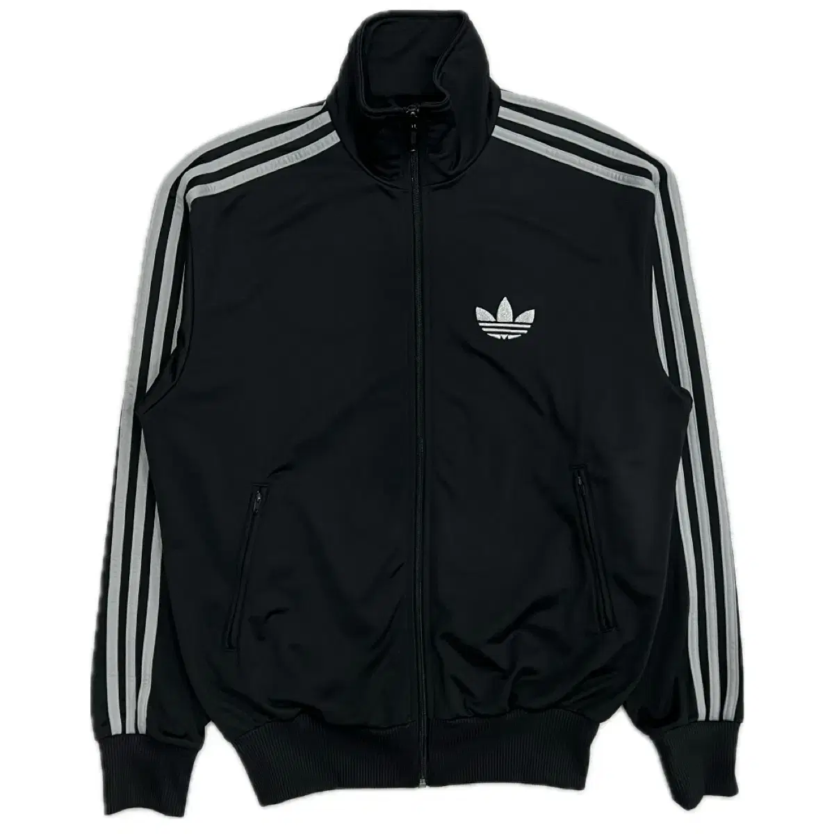 Adidas Firebird Black Silver Track Top Jersey 95-100 size M-L approx.