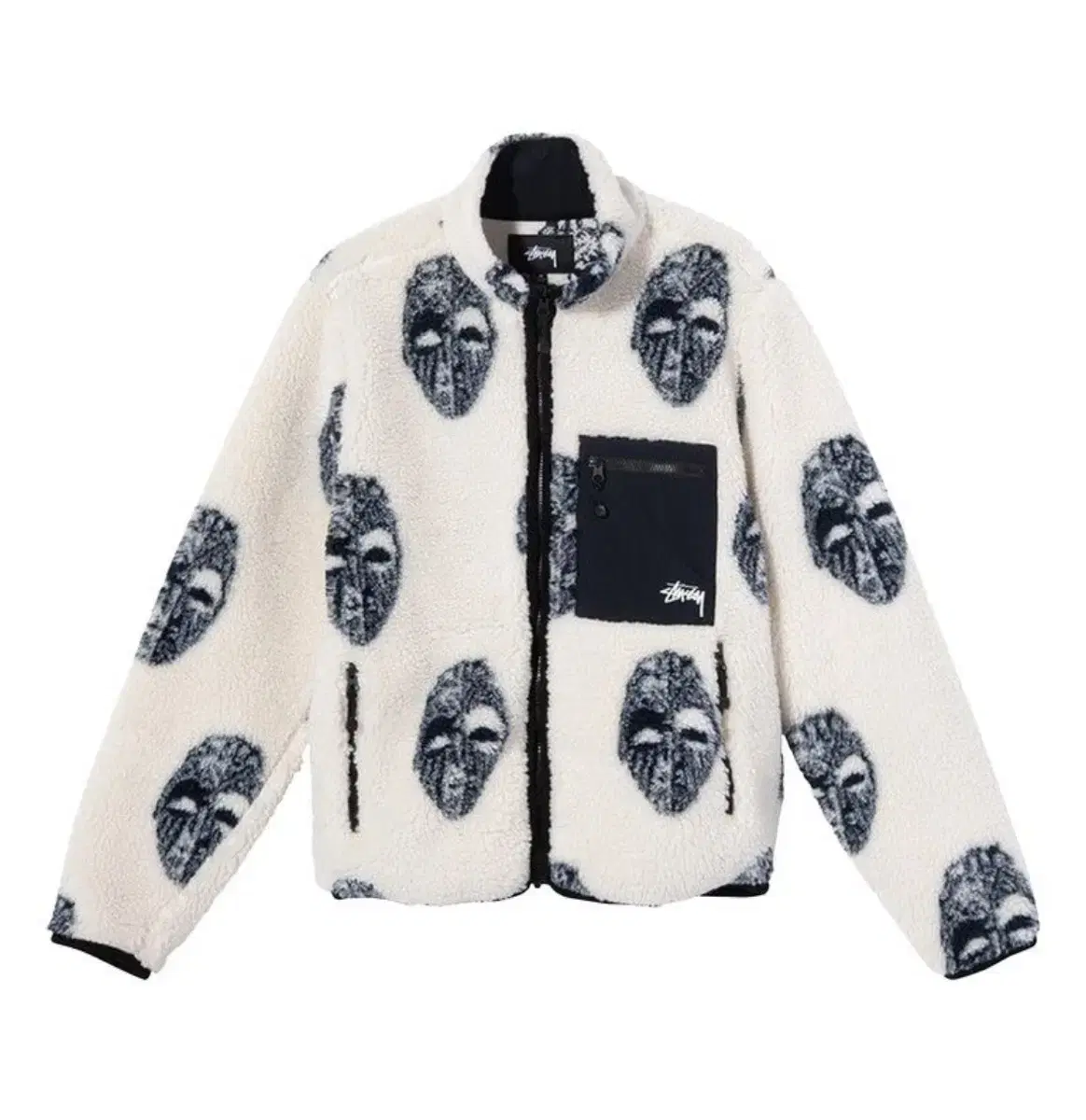 Stussy Mask Sherpa Fleece Jacket L