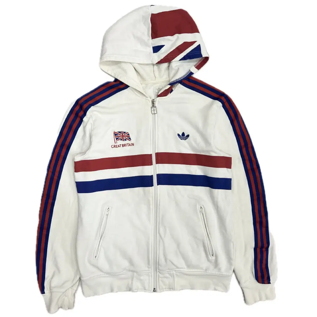 Adidas New England Cotton Jersey Hoodie Hoodie 100 Size L UK White