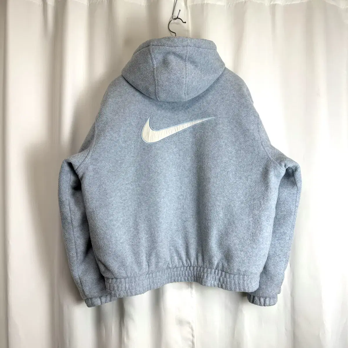 Nike 90s Deadstock Old School Vintage Swoosh Big Logo Sky Blue Hoodie Hoodie