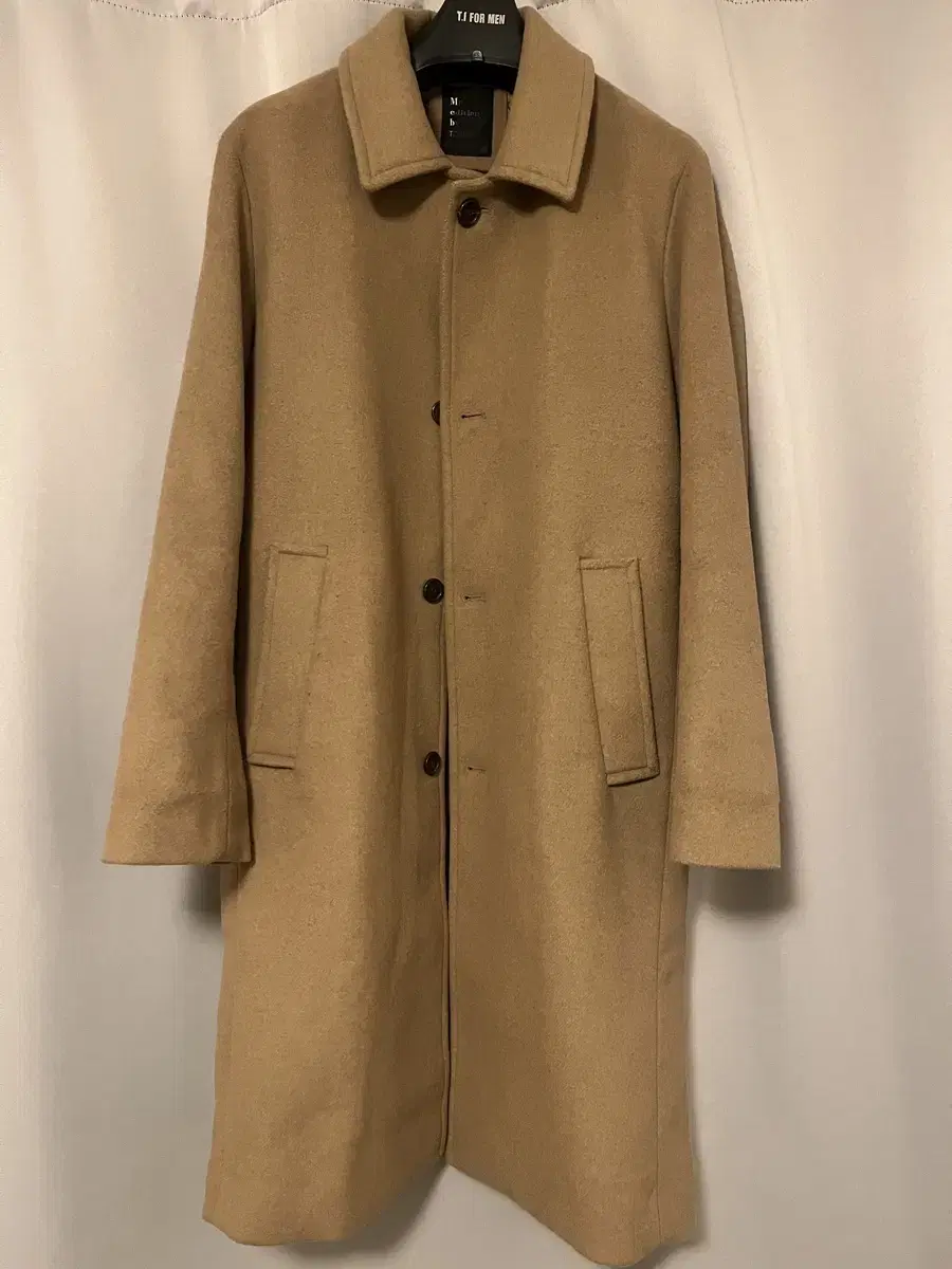 M/95) Top Ten Beige Long Coat