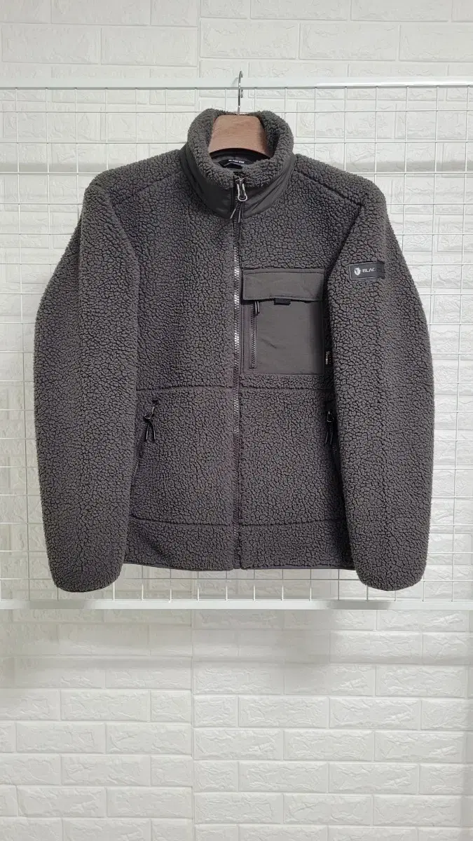 [M]Black Yak '22 New greyish-beige corduroy puffer jacket with pockets M