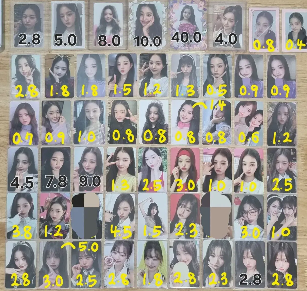 ive iz*one wonyoung poka unreleased photocard wts wts)) ive poka izone ive