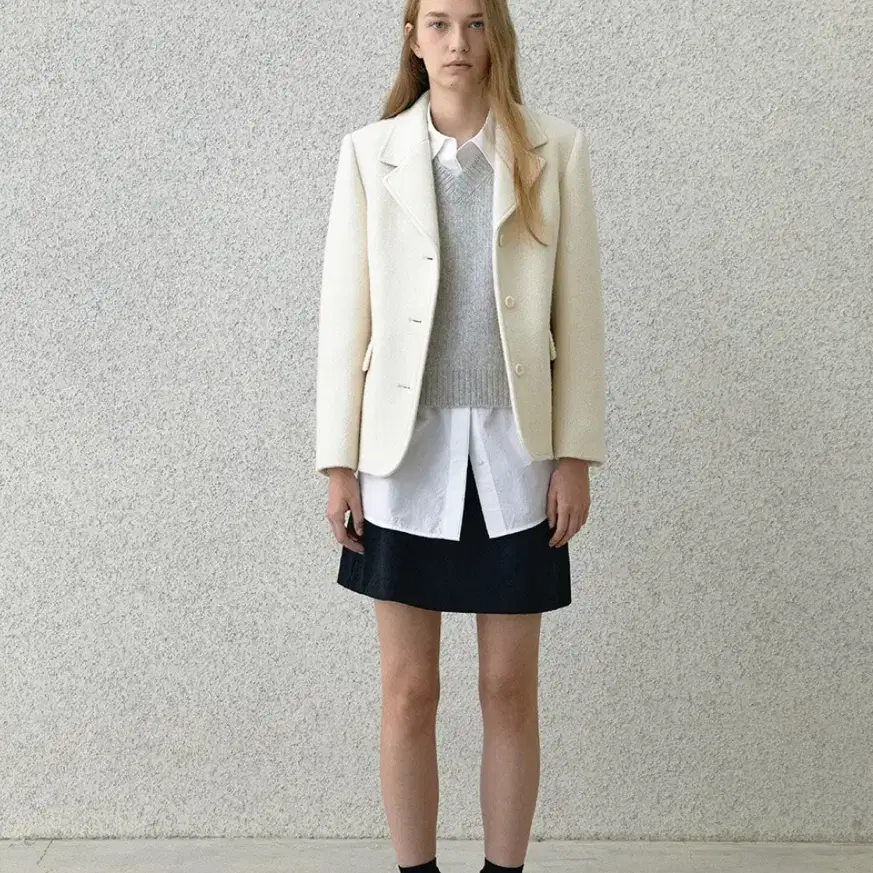 tetu 떼뚜 boucle wool jacket (ivory)