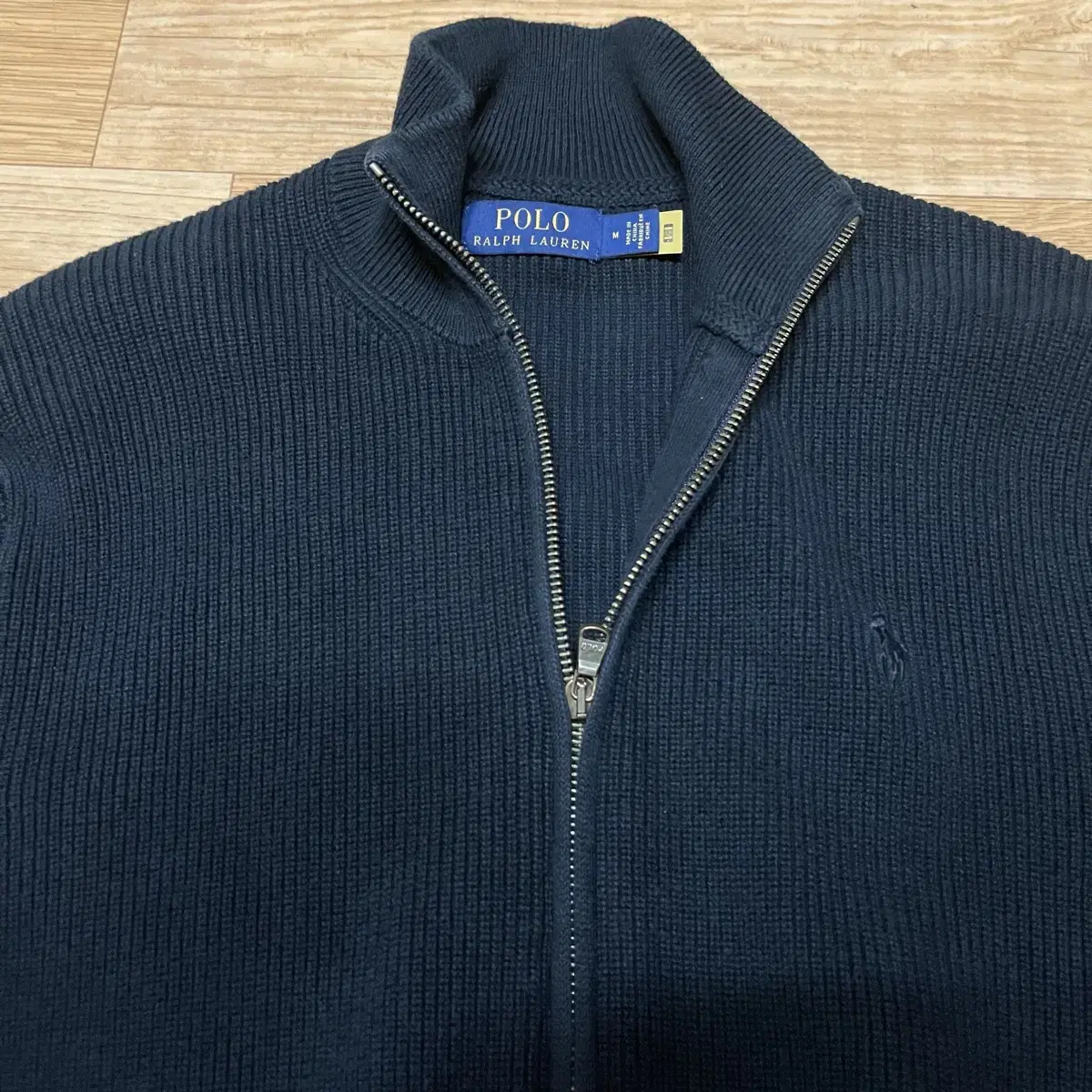 Polo New Ribbed knit zip-up size M